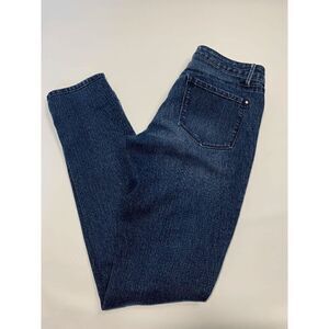 Kim Kardashian Premium Denim Women's Jeans Curvy Skinny Dark Wash Blue Size 6